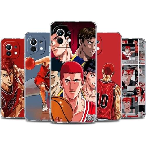 Transparent Case for Xiaomi Mi Poco X3 NFC M3 10T Pro 9T 11 CC9E CC9 Funda Soft Silicone Case SLAM DUNK Cartoon