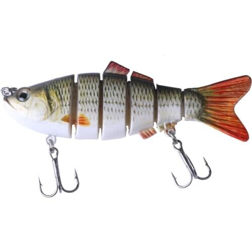 Fishing Lure 10cm 18g 3D Eyes 6-Segment Lifelike Fishing Hard Lure Crankbait with 2 Hook Fishing Baits Pesca Cebo for Bass Pike
