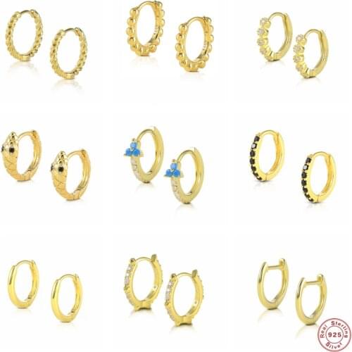 Cartilage Aretes 925 Sterling Silver Circle Earrings Bling Zircon Hoop Earring For Women Lovers' Wedding Jewerly orecchini donna