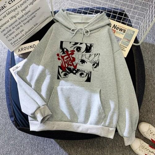 Demon Slayer Hoodies Oversized Women Sweatshirts Kawaii Anime Kimetsu No Yaiba Tanjirou Kamado Rengoku Unisex Male Winter Hoody