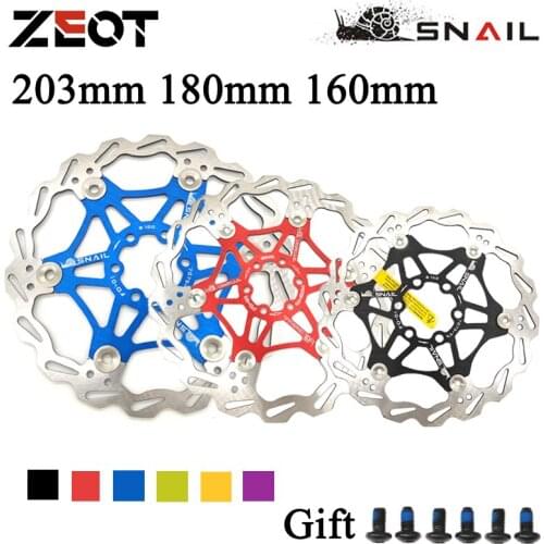 SNAIL Mountain Road Bike Floating Disc Brake Pads 160mm 180mm 203mm Six-nail Disc Rotor Floating Disc Brake Pads Bicycle Rotors