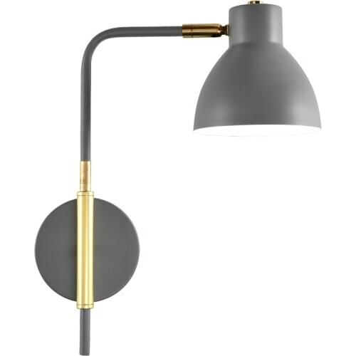 Hight Quatily Nordic Light Luxury Wall Lamp Imitation Copper Wall bedroom Rotatable Long arm Wall Sconces bedside Lamp for Home