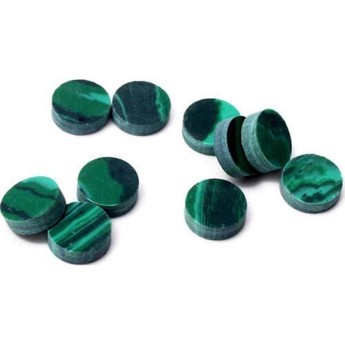 10x Malachite Electric Acoustic Guitar Fingerboard Dot Green 6.3x1.6mm for Ukulele Acoustic Guitars Fretboard Accessories