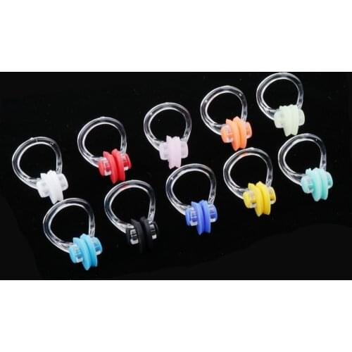 Set of 10 Waterproof Swimming Nose Clips Nose Plugs for Unisex Adult Men Women
