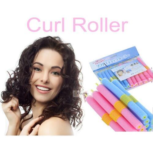 12pcs Magic Soft Foam Bendy Hair Rollers Curlers Flexi Cling Curling Bigudiler Styling tools