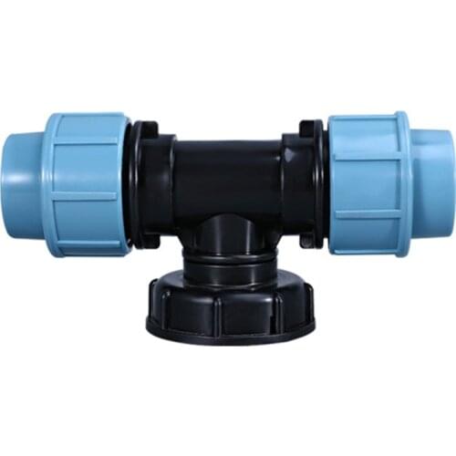 20/25/32mm Plastic PE Tube Tee Connector Water Splitter IBC water Tank Reducing Tee Pipe T-Shaped Joints