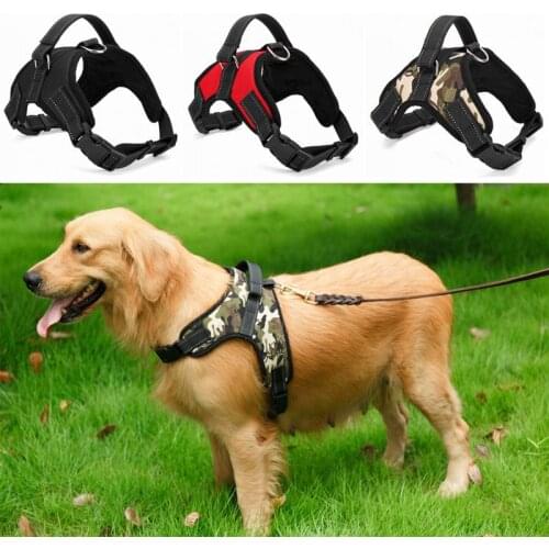 200PCS pet Dog Soft Adjustable Harness Vest Dog Chest Strap Walk Out Hand Strap Dog Collar