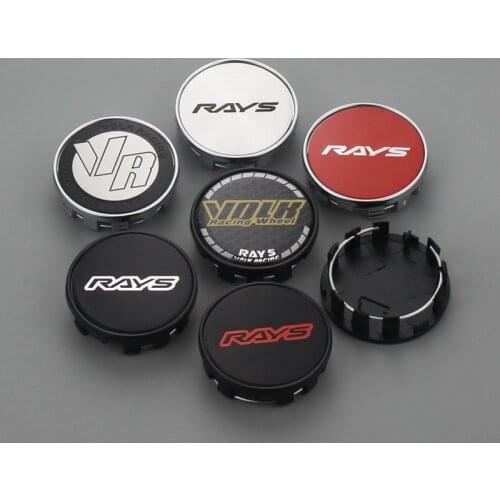 4pcs 54mm/50mm clip volk center cap for rims cover wheel hub cap rays racing logo emblem stickers