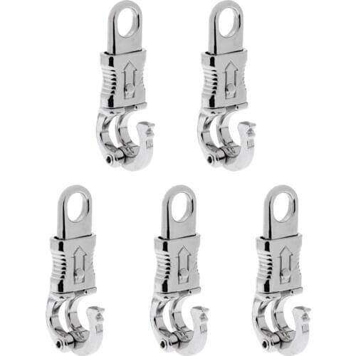 5pcs 100mm Alloy Equestrian Lead Reins Panic Hook Quick Release Buckle Clip