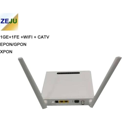 Free Shipping New Onu 1GE 1FE WIFI CATV EPON GPON XPON Ont with English Version