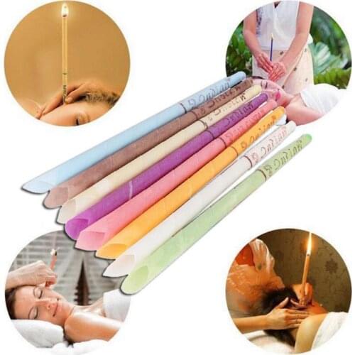 6PCS Earwax Candles Hollow Blend Cones Beeswax Cleaning Natural Aromatherapy Horn Ear Candling Cleaner Relaxation Remove Ear Wax