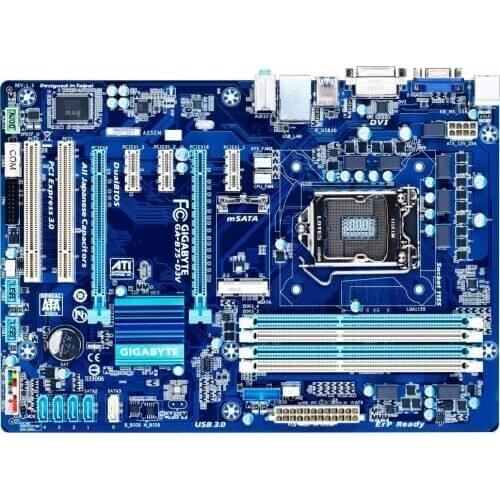 Used,GIGABYTE GA-B75-D3V Dual UEFI BIOS with Hybrid EFI Technology can support hard drives above 3TB