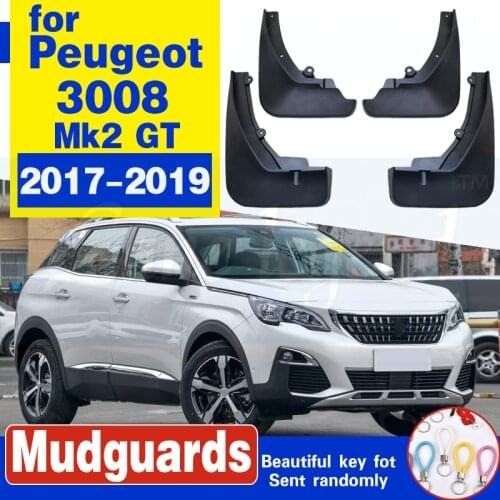 For Peugeot 3008 Mk2 GT 2017 2018 2019 4pcs/Set Molded Splash Guards Mud Flaps - Front