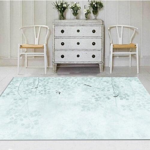 Elegant Plants Rug For Living Room Non-slip Washable Bedroom Carpet Floor Mat Rural Style Room Decoration Mats For Entrance Door