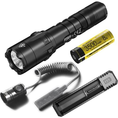 NITECORE P20UV V2 Flashlight White + UV Dual Output Tactical Toruch max 1000 Lumen 320mW UV Beam Distance 164 m search Light