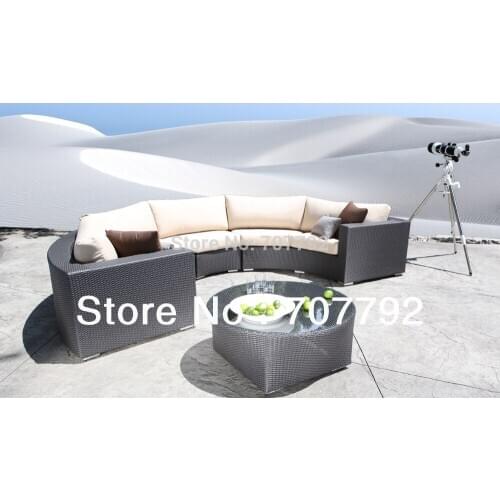 Hot Sale Chorus Round Sectional Wicker Patio Furniture Sofa Set