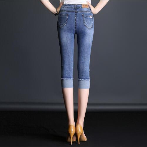 Женские джинсовые капри Jbersee China At AliExpress