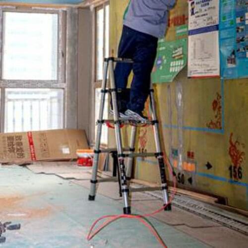 It Is Feasible To Walk The Herringbone Ladder, Telescopic Woodworking Ladder, Thickened Aluminum Alloy Telescopic Ladder, Elevat