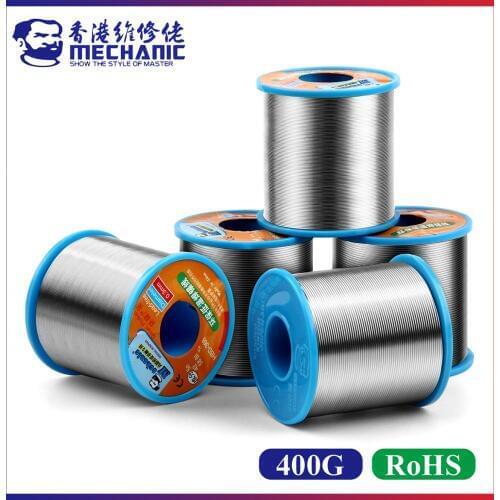 MECHANIC 400g 0.3/0.4/0.5/0.6/0.8mm Rosin Core Lead-Free 210℃ Melting Point Solder Wire Welding Flux 1.0-3.0% Iron Cable Reel