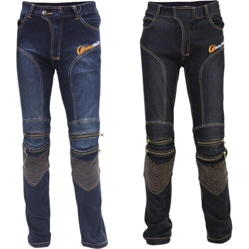 Riding Tribe Mens Motorcycle Jeans Slim Fit Protective Motocross Pants Motorbike Racing Breathable Stretch Biker Pants HP-05