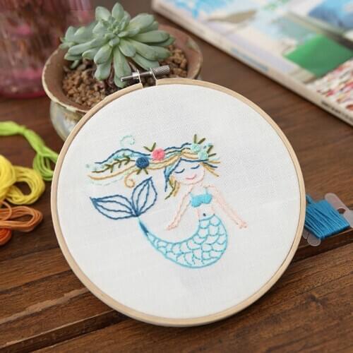 DIY Embroidery Chinese style Handwork Needlework for Beginner Cross Stitch Kit Ribbon Painting Embroidery Hoop Home Decoration