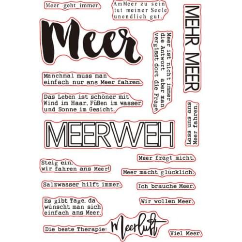 German Meer Transparent Clear Silicone Stamp/Seal for DIY scrapbooking/photo album Decorative clear stamp A716