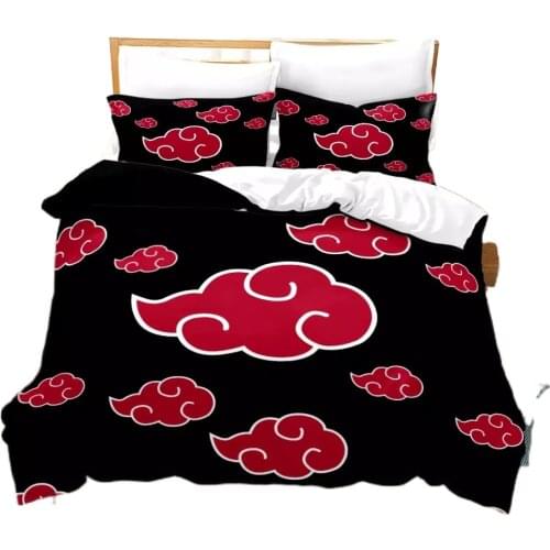 New Japanese Anime Digital Print Fall Winter Bedding Three-Piece Cartoon Quilt Cover and Pillowcase