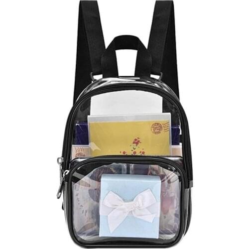 PVC Transparent Backpack for Women Summer Lightweight School Backpack Large Capacity Clear Backpack for Girls