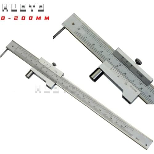 0-200mm Marking Vernier Caliper With Carbide Scriber needle Parallel Marking Gauging Ruler Measuring Instrument Tool