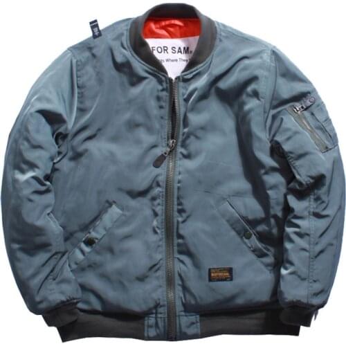 Thick Winter Bomber Coat Men Ma-1 Jacket Cotton Padded Long Sleeve Plus Size Hip Hop Coats Warm Streetwear Baseball Coat 2020