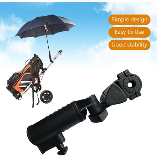 Black Universal Golf Trolley Double Lock Umbrella Handle Cart Durable Waterproof Umbrella Stand for Outdoor Sports Golf Training
