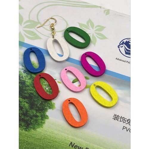 Woman Multicolor Earrings 0~9 Digital Girl Sweet Cute Wood Earrings Birthday Gift Earrings Accessories Jewelry 2018 New