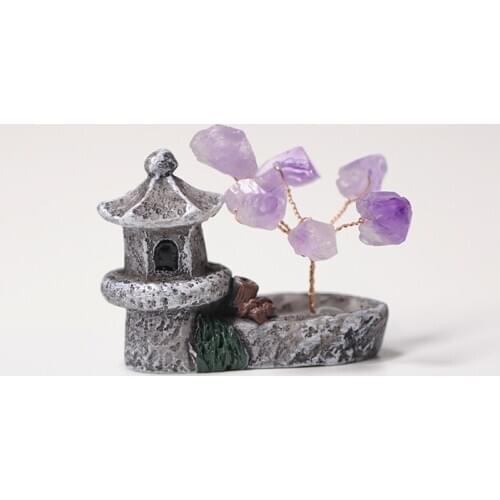 1PC Natural Amethyst Tree Crystal Quartz Life Tree House Decoration Healing Tree Auspicious Tree Pavilion Decoration
