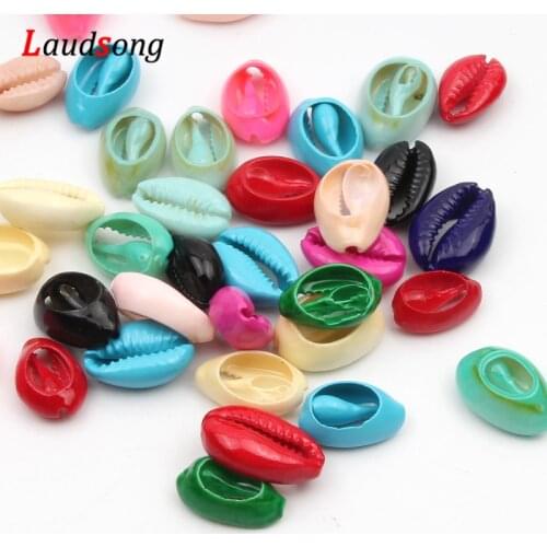 10Pcs/lot 10-20mm Various Color Natural Sea Shells Conch Beads For Jewelry Making DIY Fashion Necklace Bracelet Accessories