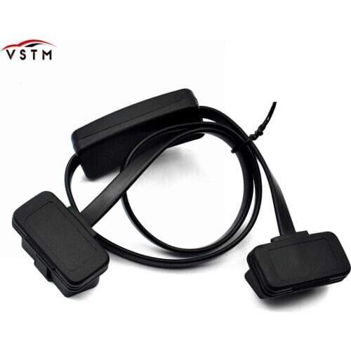 20pcs OBD2 Splitter Extension Cable Ultra-thin Elbow Noodles Cable with Switch Diagnostic Connector Cable Car