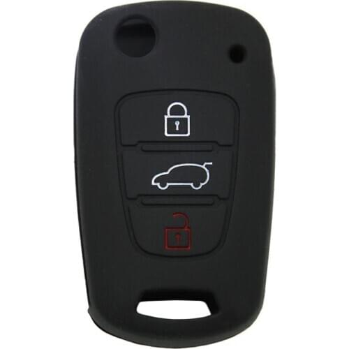3 Buttons Silicone Car Remote Key Protective Cover Case for Kia Rio K2 K3 K5 2019