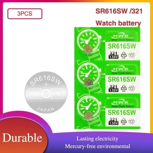 3Pcs/Lot Original Maxell 1.55V SR616SW 321 Silver Oxide Watch Battery D321 321 GP321 6.8*6MM Button Battery Made in Japen