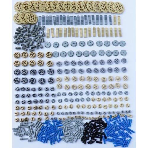 500pcs/set DIY Building Blocks Kits Technical Parts Gears Connectors Self-Locking Blocks for Kids Robot Replacements