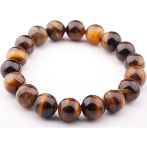 8mm tiger eye Punk multicolor Agate Chakra Healing Reiki Buddha Yoga Bracelet elastic adjustable Volcanic Stone Bangles cger42