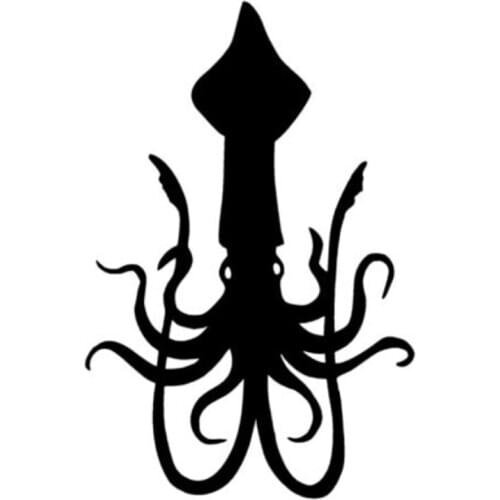 Octopus squid Car Sticker Animal theme Decor Black/silver Waterproof AL538