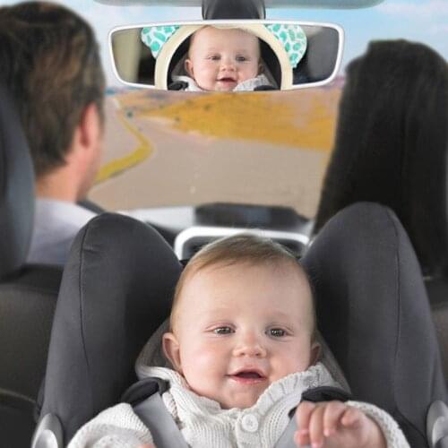 Car Baby Rearview Mirror Wide View Rear Adjustable Safety Seat Back Mirrors Infants Cartoon Toys