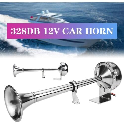 328DB Car Horn Super Loud 12V Single Trumpet Air Horn Compressor for Car Truck Boat Train Horn Hooter For Auto Sound Signal