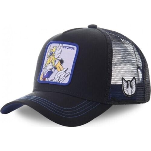 High Quality Saint Seiya Cartoon Anime Snapback Baseball Cap Men Women Hip Hop Dad Mesh Trucker Hat Dropshipping