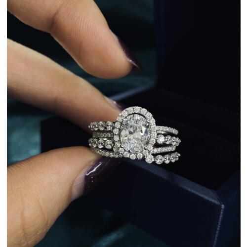 Valuable 1ct Lab Diamond cz Ring 100% Original 925 sterling silver Engagement Wedding band Rings for Women Bridal Jewelry