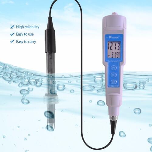 Digital PH meter with PH sensor probe outside Portable PH tester monitor analyzer CT-6020A PH detector
