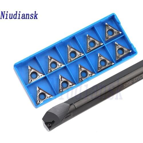 1pc S16Q-STUCR16 Internal Turning Tool Holder S20R-STUCR16 S25S-STUCR16 STUCL 10pcs TCMT16T3 CNC Lathe Tool Carbide Inserts Suit