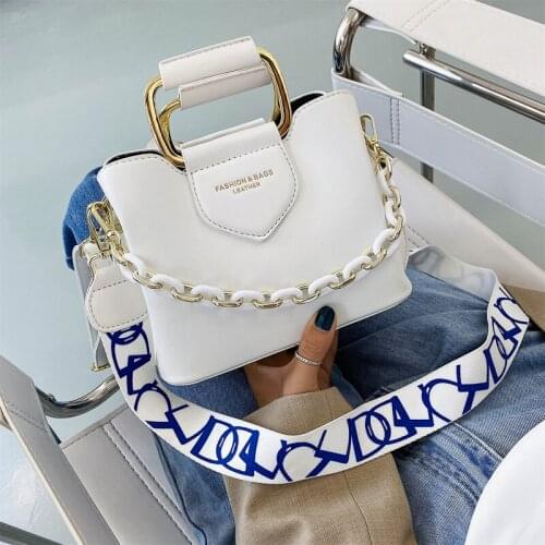 Designer Thick Chain Handbags Purses Leather Shopper Shoulder Bag Female Mini Crossbody Bags Totes Luxury Womens Bucket Bag