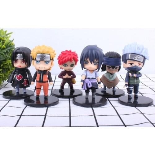 New Naruto Shippuden Anime Action Figure Hatake Kakashi Q Version Model 9CM PVC Uzumaki Naruto Statue Collectible Toy Figma Gift