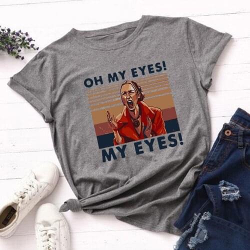 Phoebe My Eyes Friend Print Women Tees Tshirt Aesthetic Harajuku Women T-shirts Ladies Tops Tee Shirt Female Kawaii Tshirt Femme