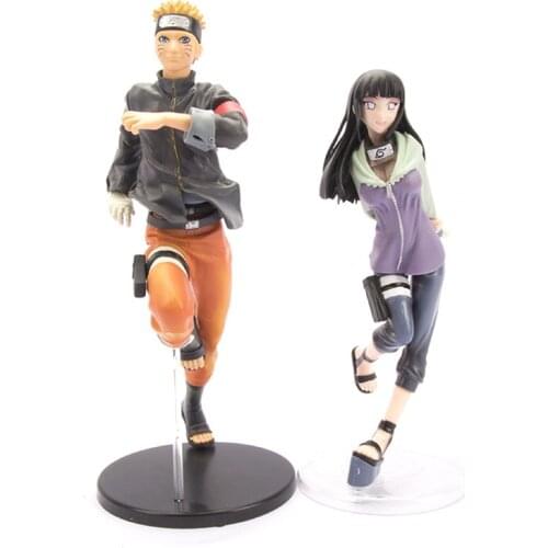 2PCS Anime Figure Uchiha Itachi Konoha No Utsukushiki Aoi Yaju Rock Lee PVC Action Figure Figurine Hyuga Hinata Model Doll Toy